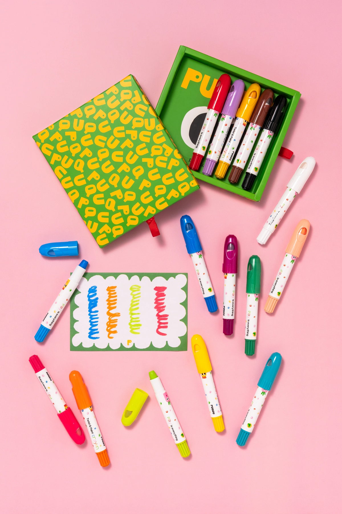 Puquu Twist & Paint Crayons - 16 Farben