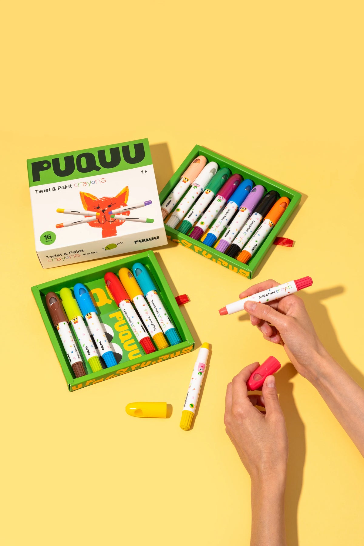 Puquu Twist & Paint Crayons - 16 Farben