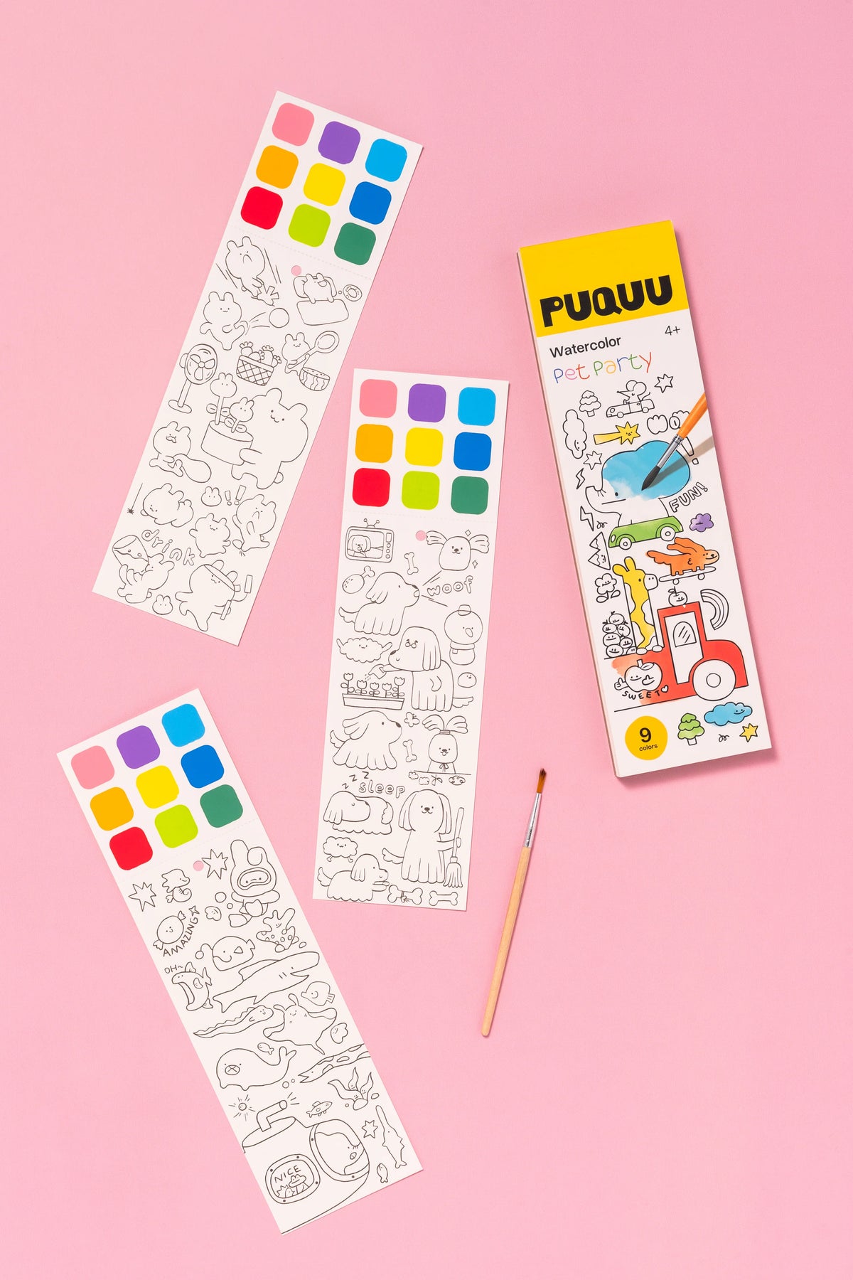 Puquu Watercolor Pet Party