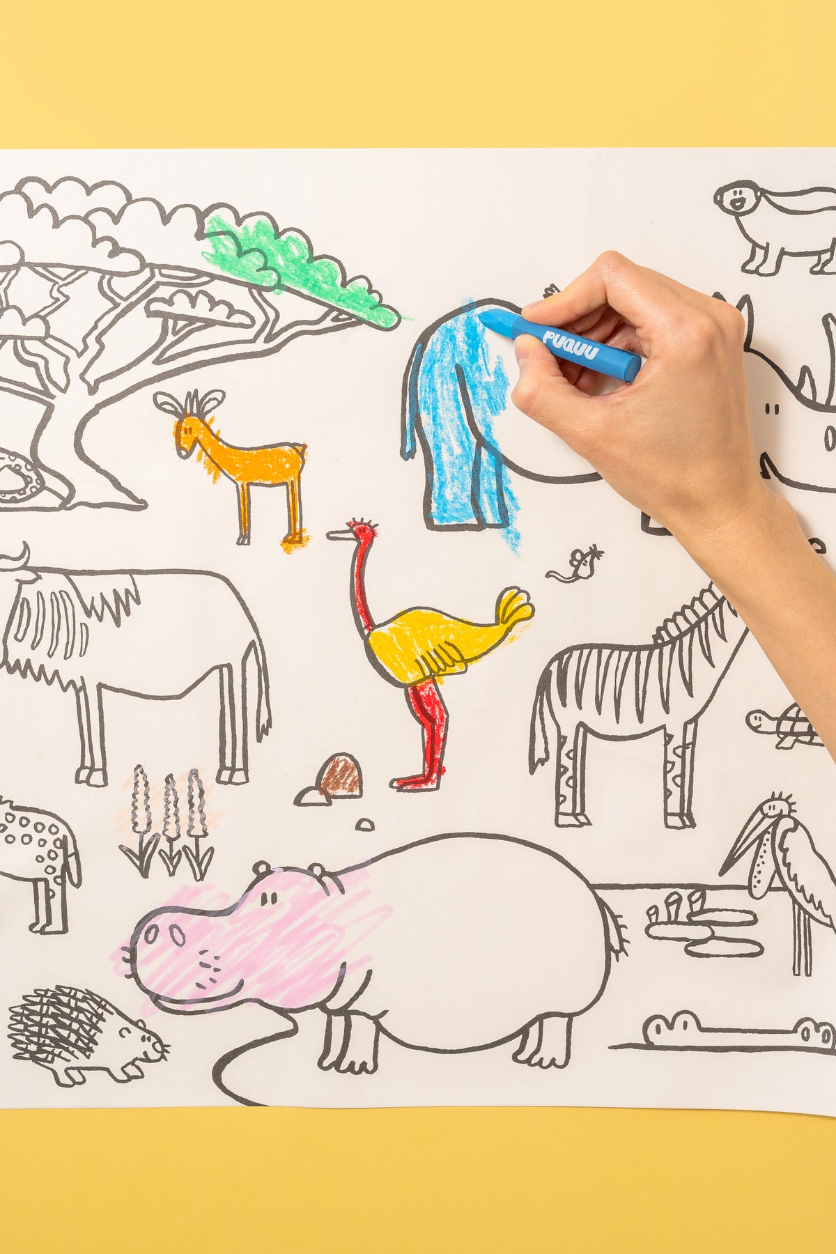 Puquu Malrolle – Stick & Draw Roll von Piotr Karski – Tiere