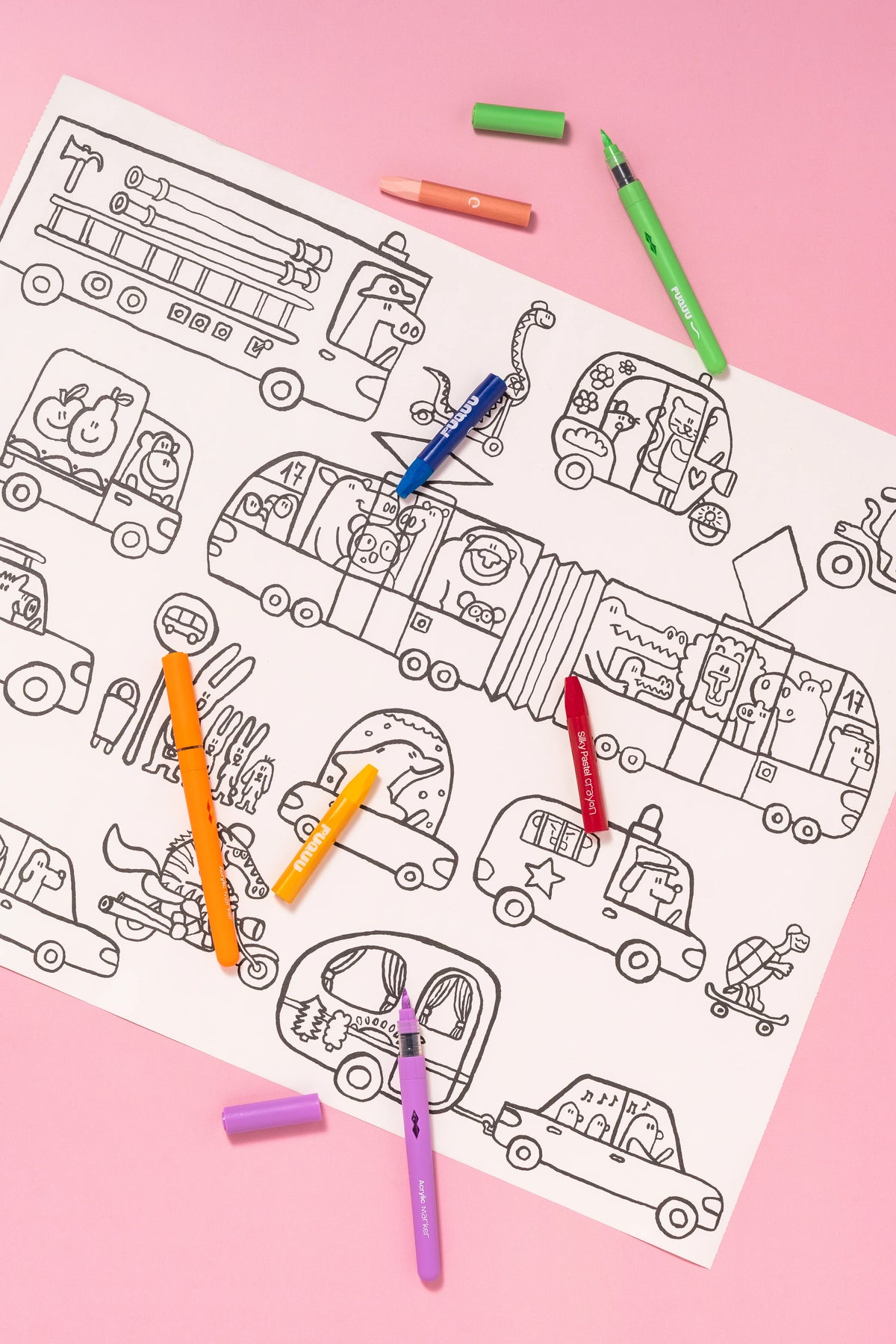Puquu Malrolle – Stick & Draw Roll von Piotr Karski – Fahrzeuge