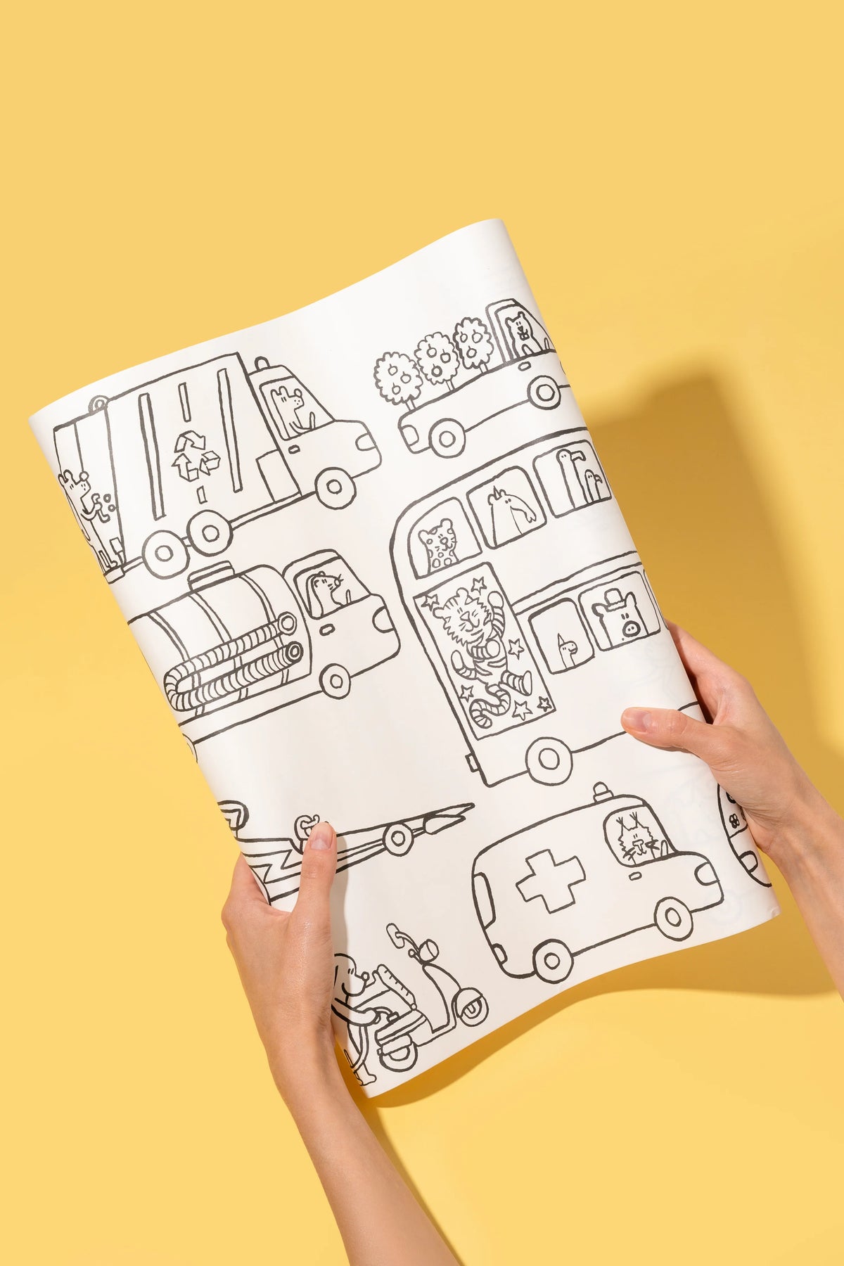 Puquu Malrolle – Stick & Draw Roll von Piotr Karski – Fahrzeuge
