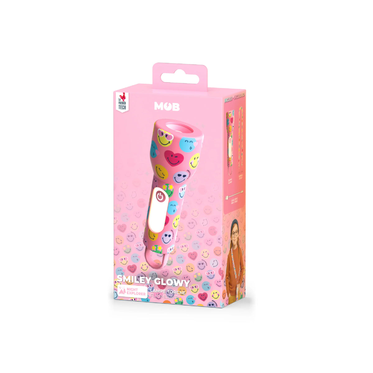 MOB Taschenlampe Smiley - Rosa