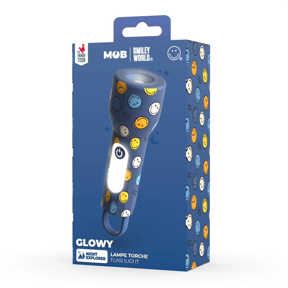 MOB Taschenlampe Smiley - Blau