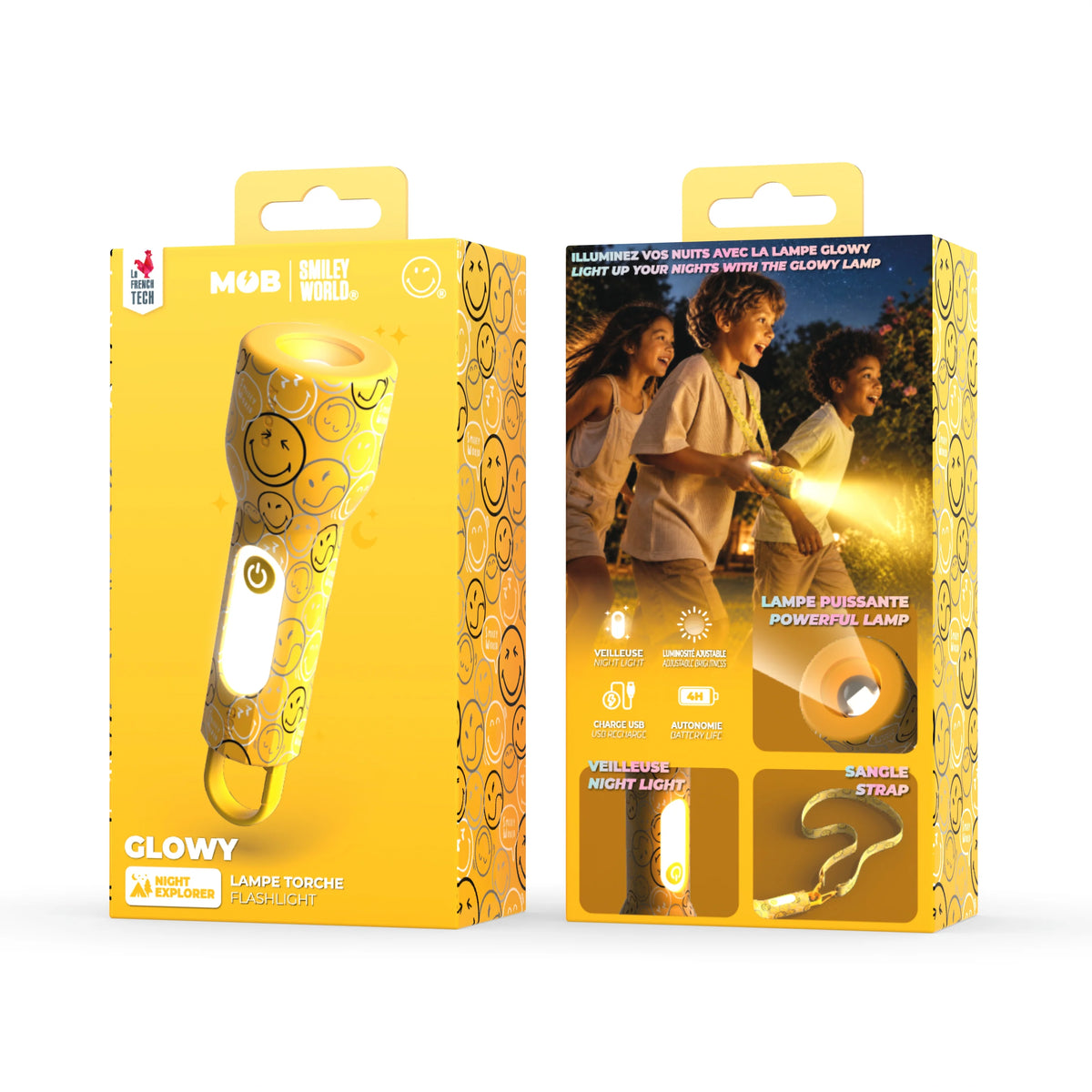 MOB Taschenlampe Smiley - Gelb