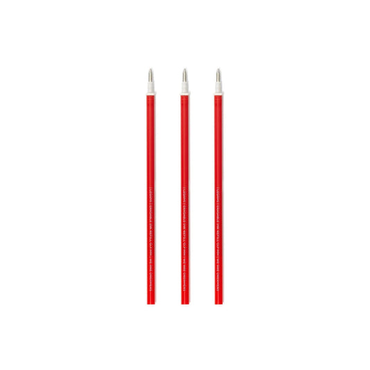Legami Set mit 3 Nachfüllpatronen - Rotfarbene Tinte - Löschbarer Stift