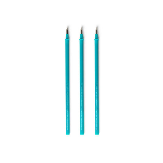 Legami Set mit 3 Nachfüllpatronen - Türkisfarbene Tinte - Löschbarer Stift