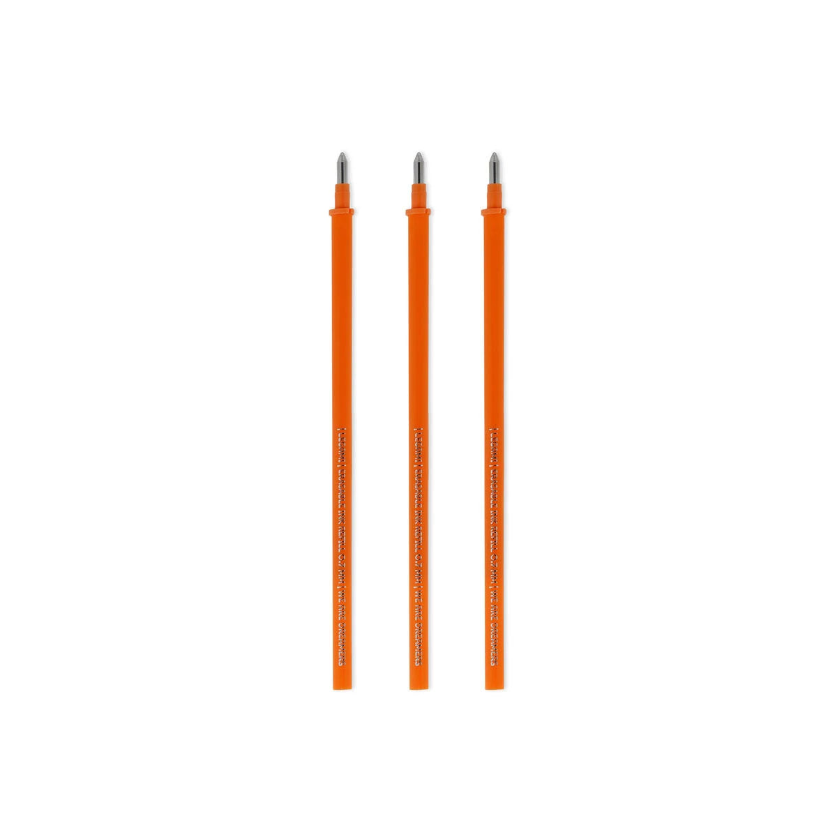 Legami Set mit 3 Nachfüllpatronen - Orangefarbene Tinte - Löschbarer Stift