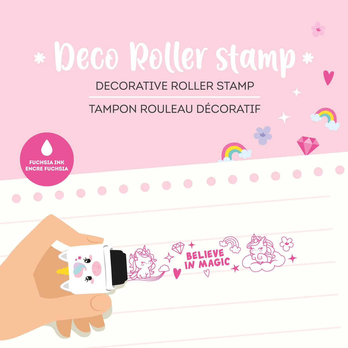 Legami Dekorativer Rollenstempel - Einhorn