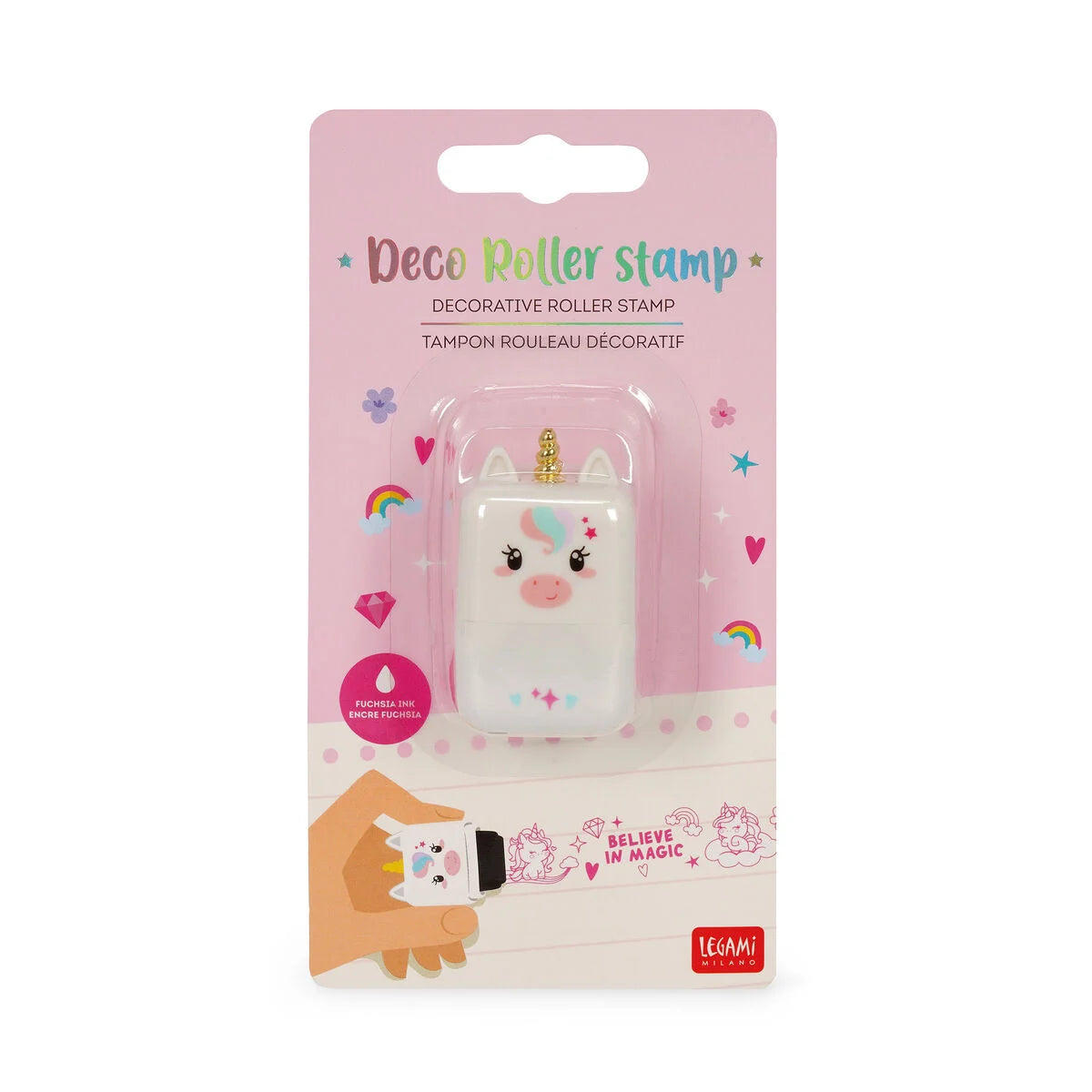 Legami Dekorativer Rollenstempel - Einhorn