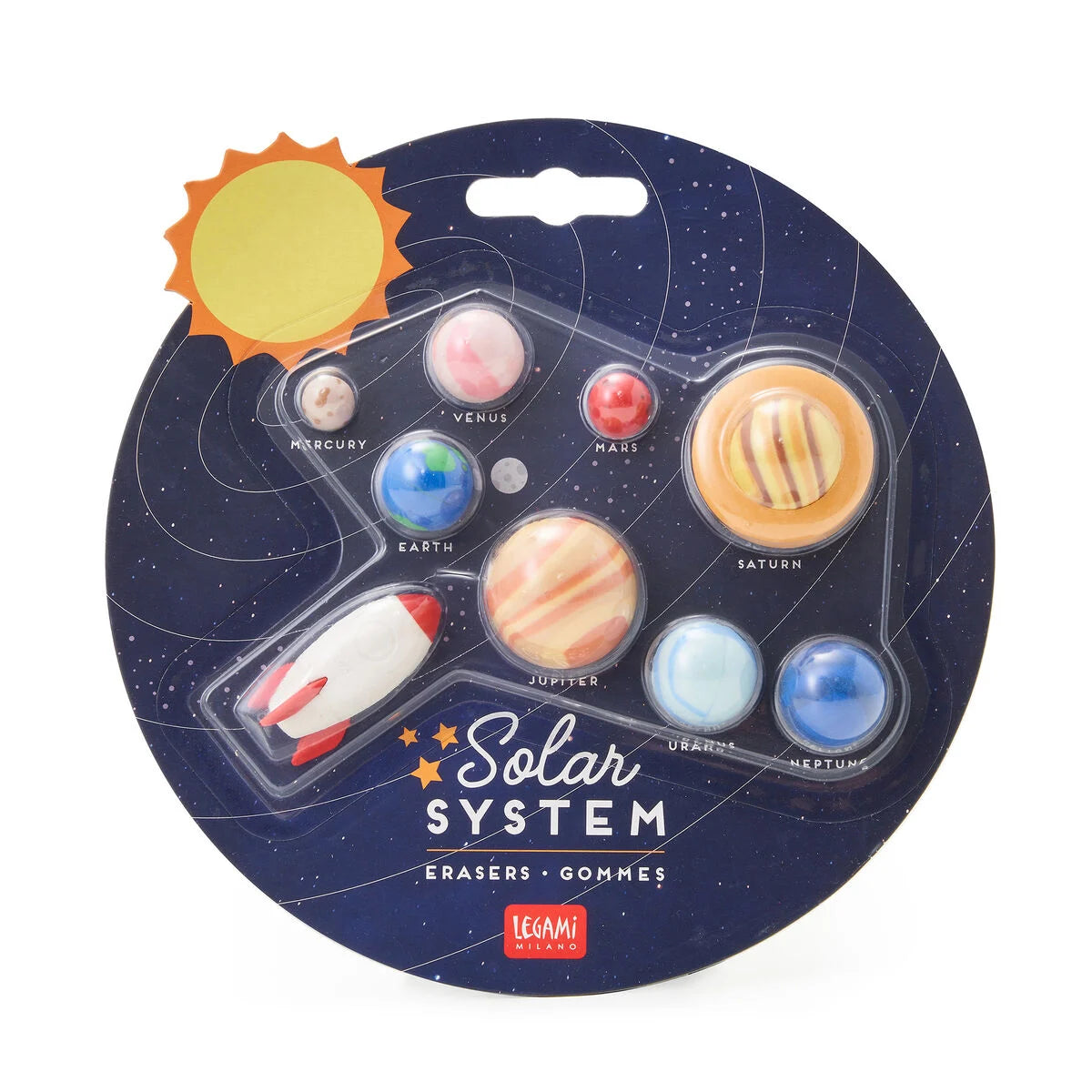 Legami Sonnensystem - Set mit 9 Radiergummis