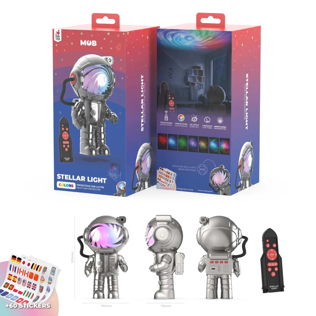 MOB Stellar Light Silver - Milky Way Projector Astronaut