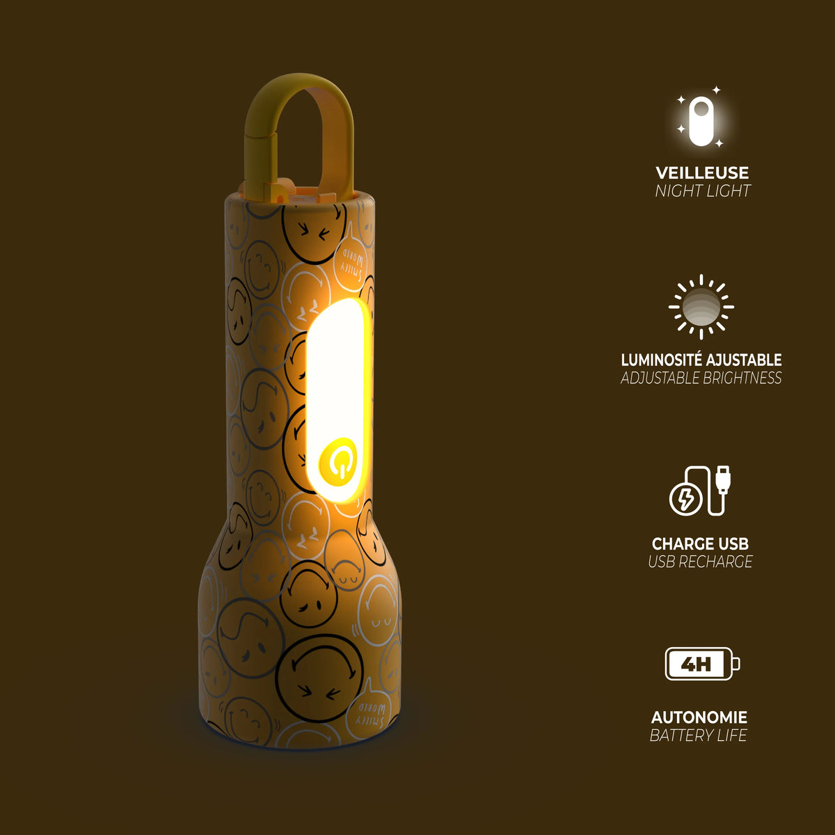MOB Taschenlampe Smiley - Gelb
