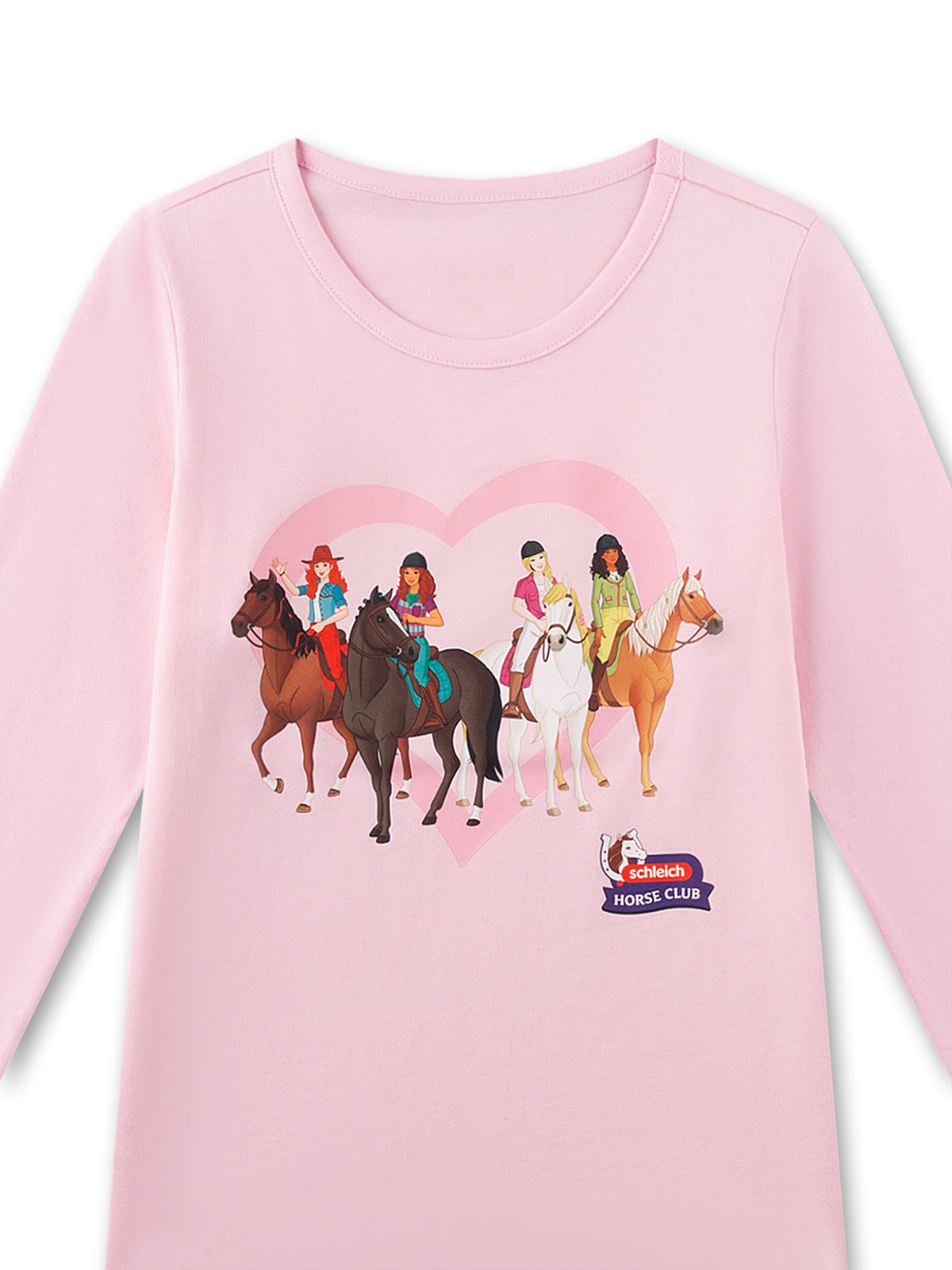 Kinder Langarm-Shirt rosa Horse Club