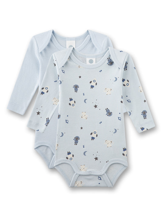 Sanetta Langarm-Bodys Doppelpack Weltraum