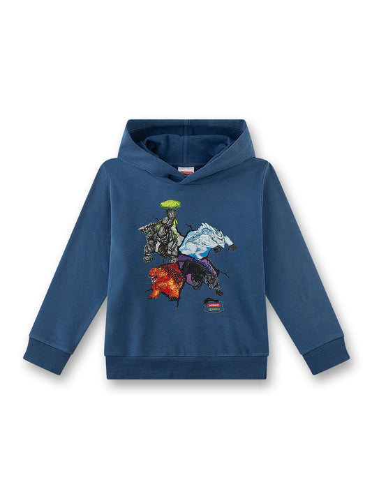 Sanetta Kinder-Kapuzensweatshirt blau Eldrador®