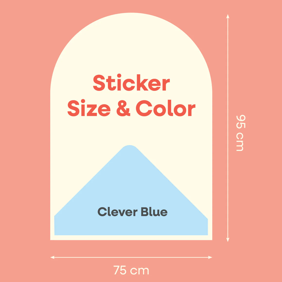 Cleverclixx Magnetic Wall Sticker 95x75cm - clever blue
