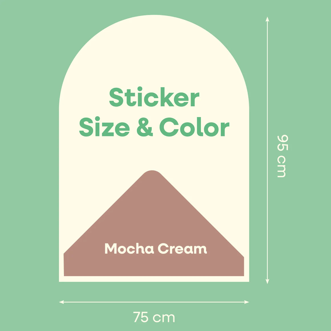 Cleverclixx Magnetic Wall Sticker 95x75cm - mocha cream