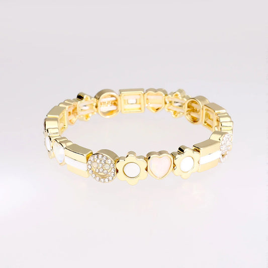 Magic Pearl Lucky Gems Armband - white