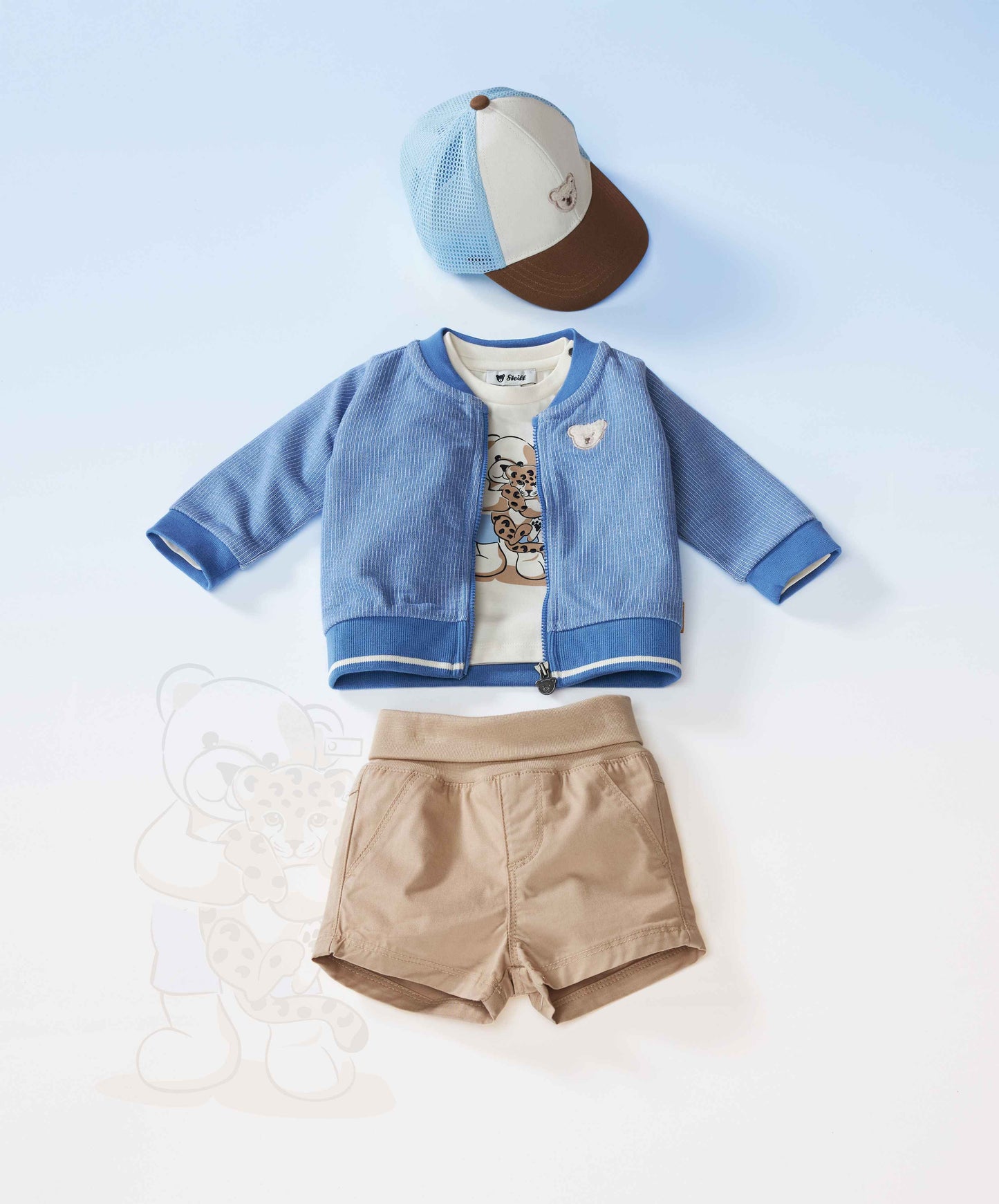 Steiff Sweatjacke gestreift