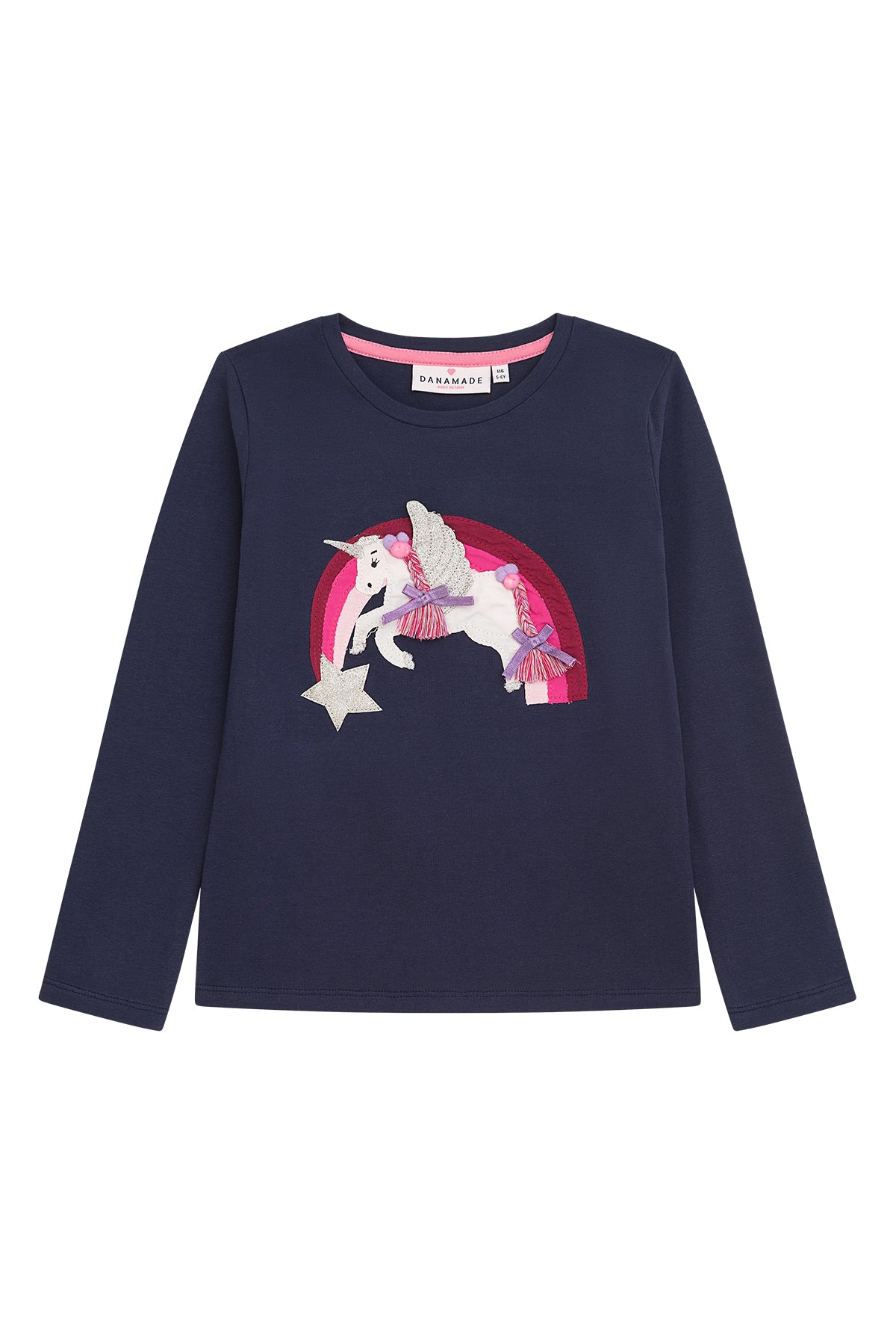 Danamade Langarmshirt Solveig Einhorn