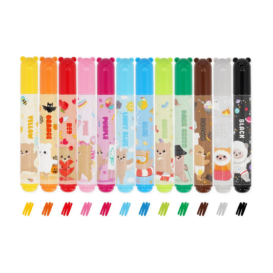 Legami Set mit 12 Markern - Teddy Friends