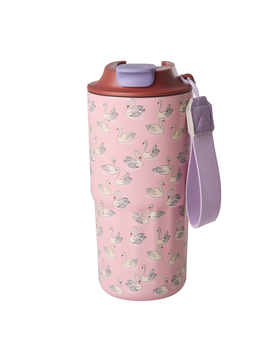 rice Edelstahl-Thermobecher mit Schwan Aufdruck - 550 ml