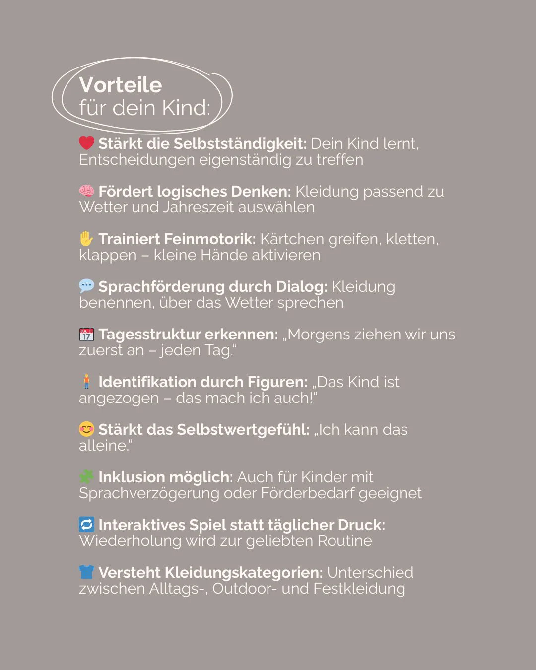 inliebekind Anziehplaner für Kinder inkl. Symbole