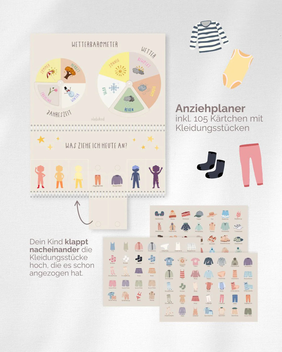 inliebekind Anziehplaner für Kinder inkl. Symbole