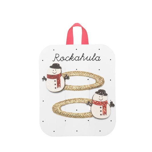 Rockahula X-Mas Schneemann Glitzer Haarclips