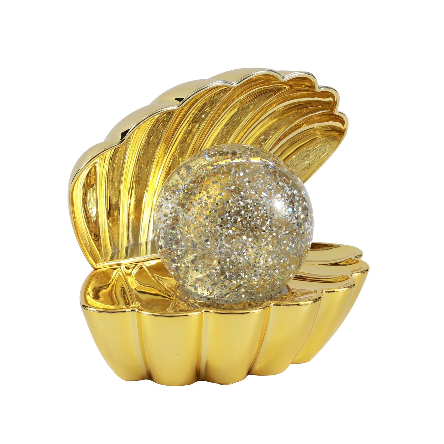 i-Total Muschellampe mit Glitzer gold