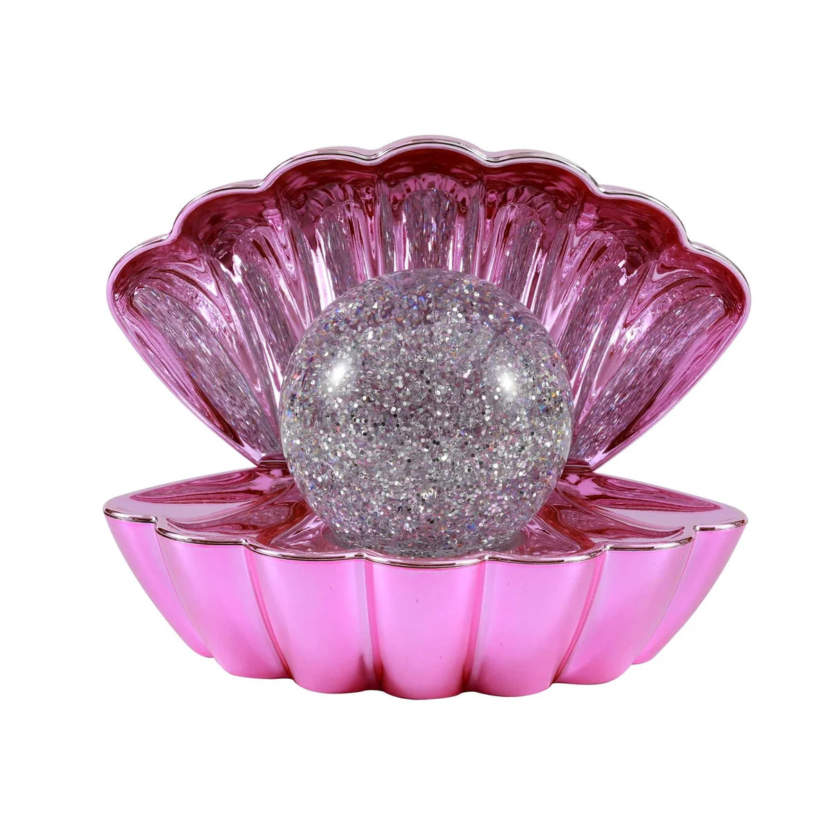 i-Total Muschellampe mit Glitzer metallisches rosa