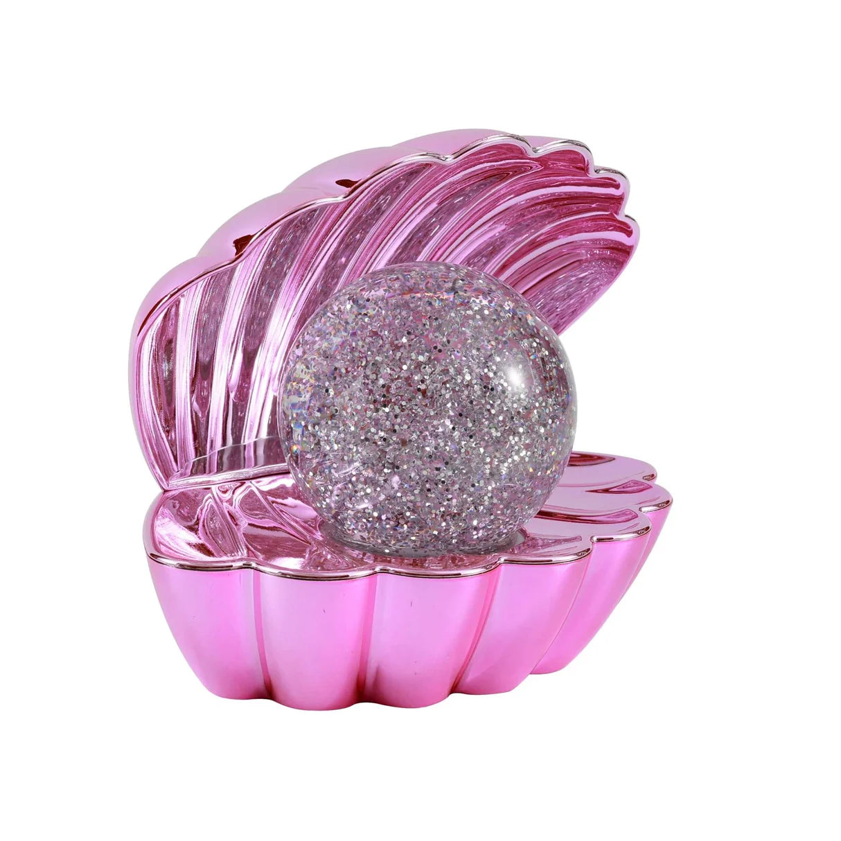 i-Total Muschellampe mit Glitzer metallisches rosa