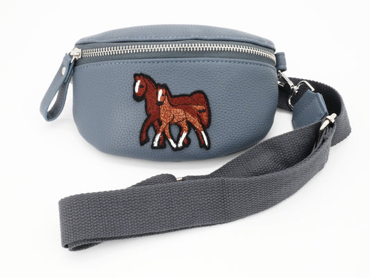 KisMe Sidebag Pferde jeansblau