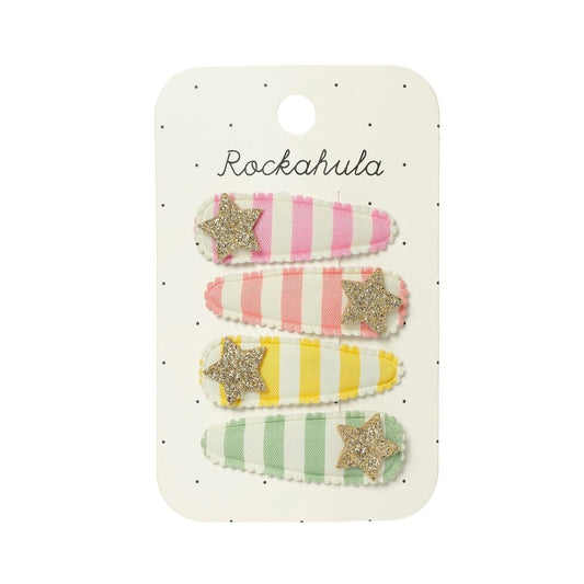 Rockahula Stripy Star Fabric Clip Set