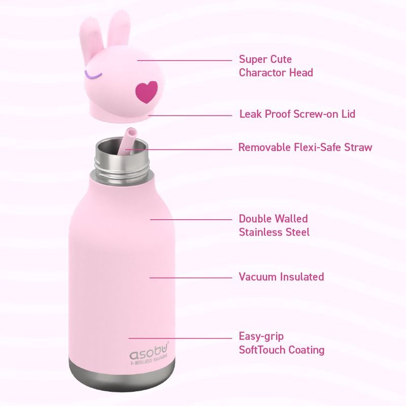 ASOBU® Bestie Trinkflasche 475ml Bunny