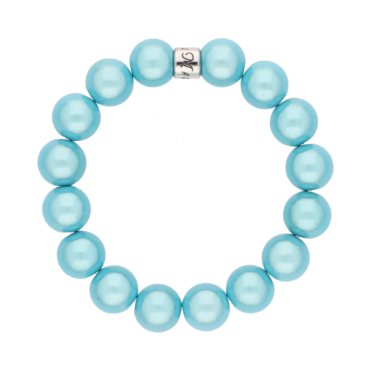 Magic Azure Perlenarmband - Silber