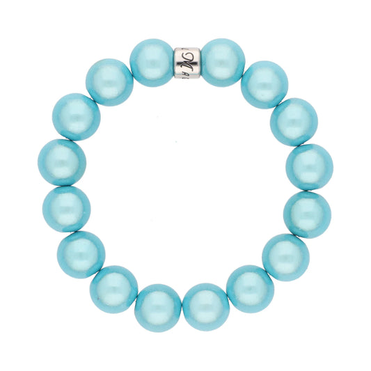 Magic Azure Perlenarmband - Silber