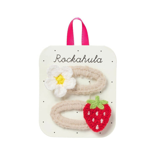 Rockahula Gänseblümchen und Erdbeere Häkel Haarspangen