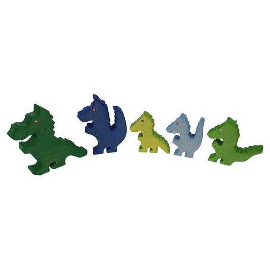 bauspiel Drachenfamilie "Azzurro" 5 Teile