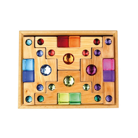 bauspiel Farbtreppe mit Lichtbauquadern 16 Teile