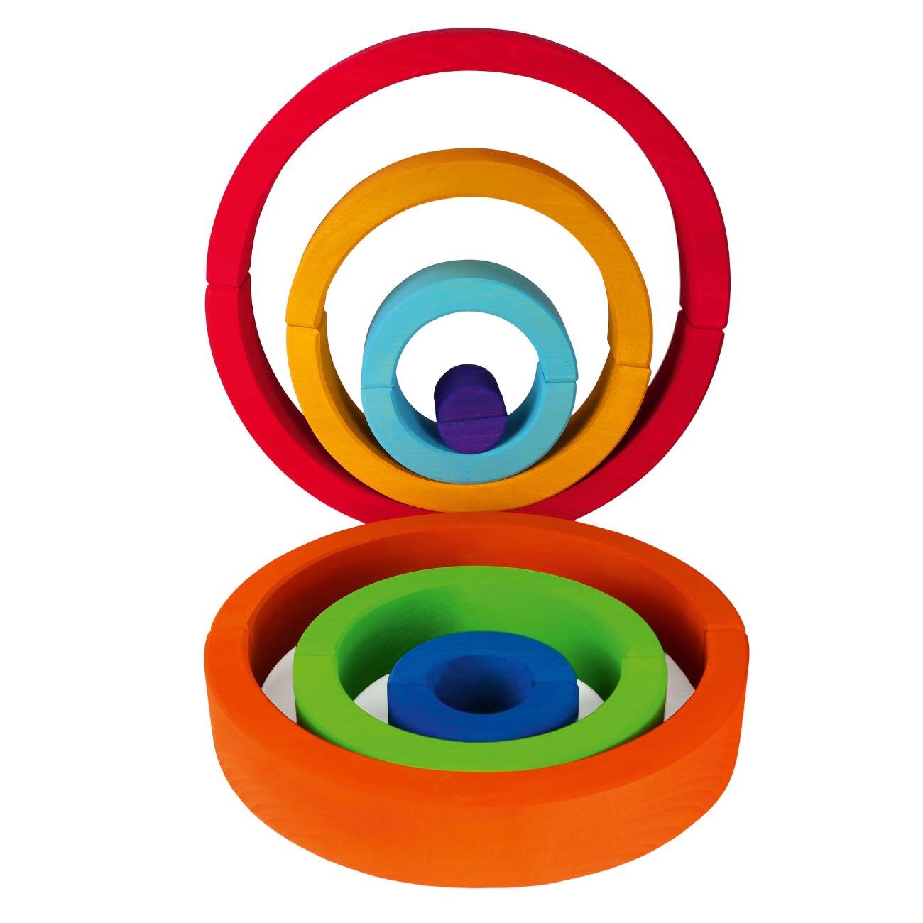 bauspiel Regenbogen Vollkreis 14 Teile