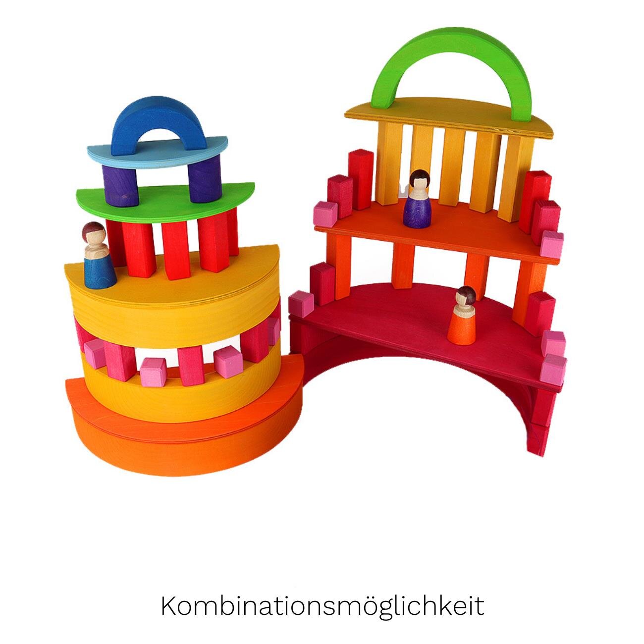 bauspiel Regenbogenplatten 6 Teile