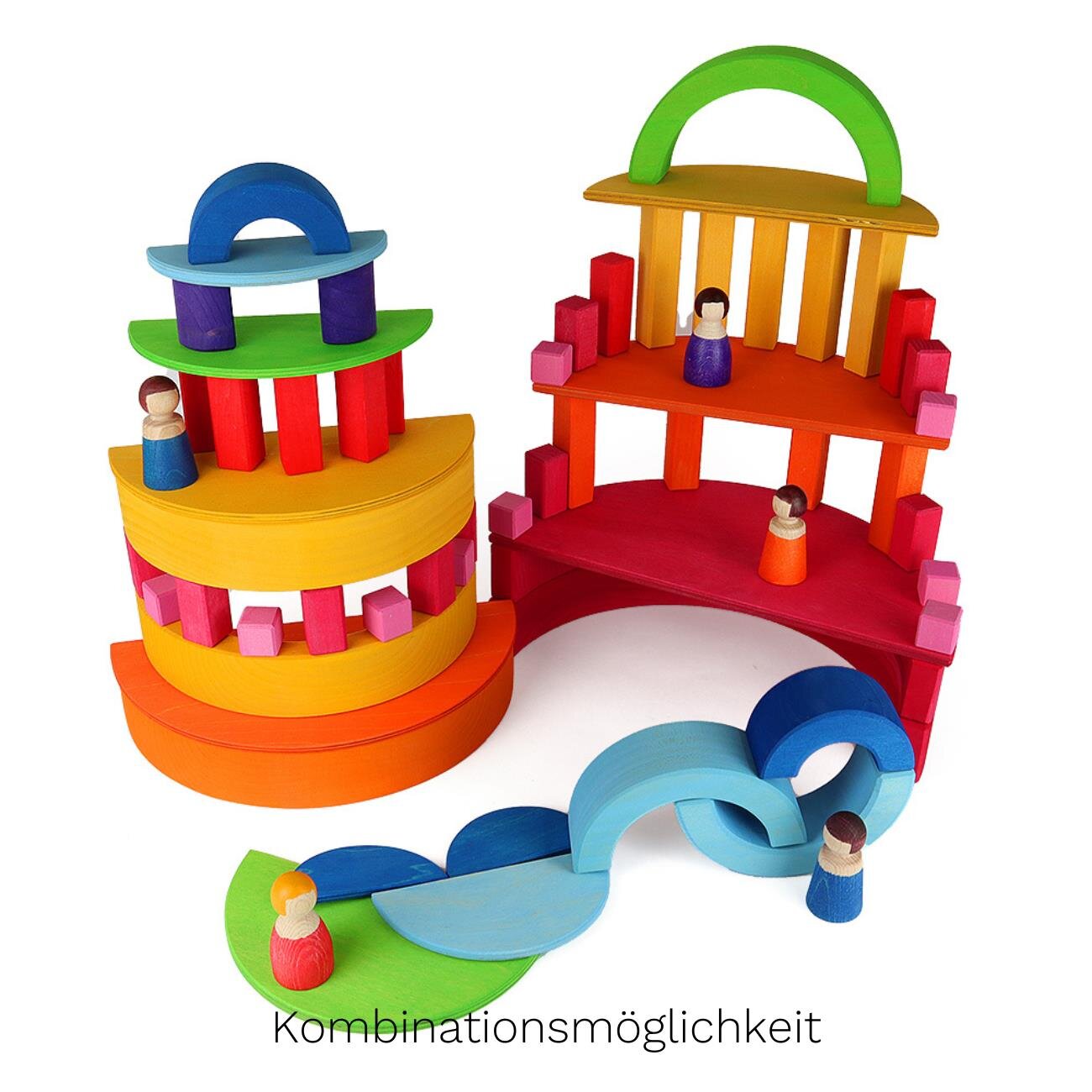 bauspiel Regenbogenplatten 6 Teile