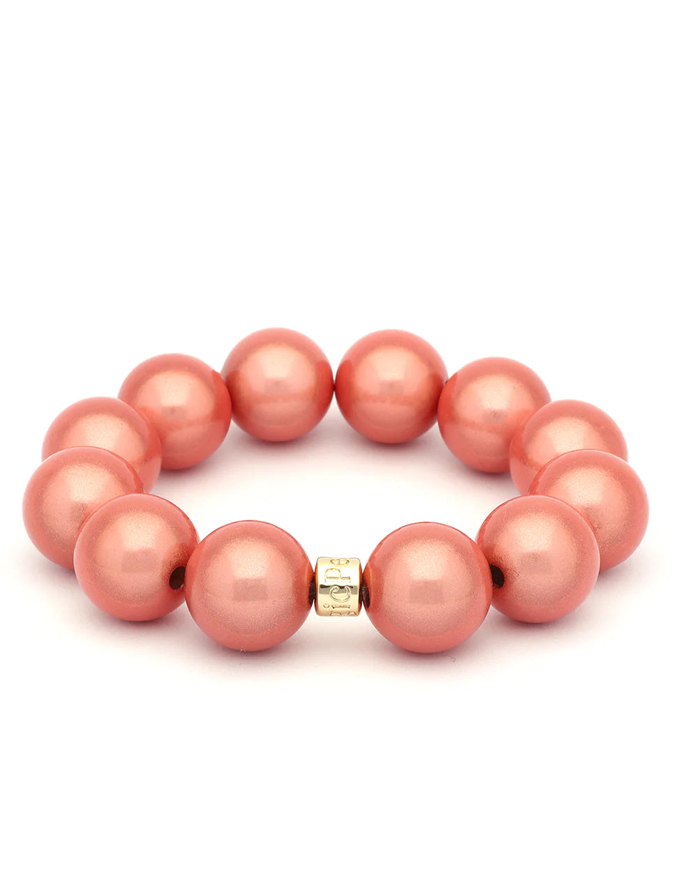 Magic Pearl "Perlenarmband Big Apricot"  - Gold