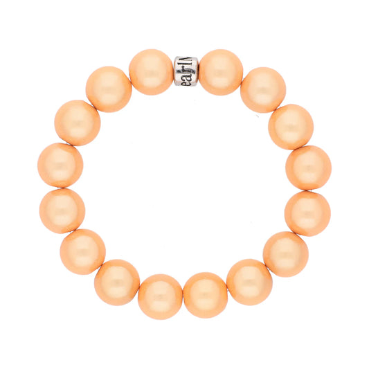 Magic Pearl Coral Perlenarmband - silber