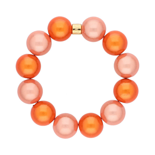 Magic Pearl Golden Papaya Perlenarmband - Statement (18mm)
