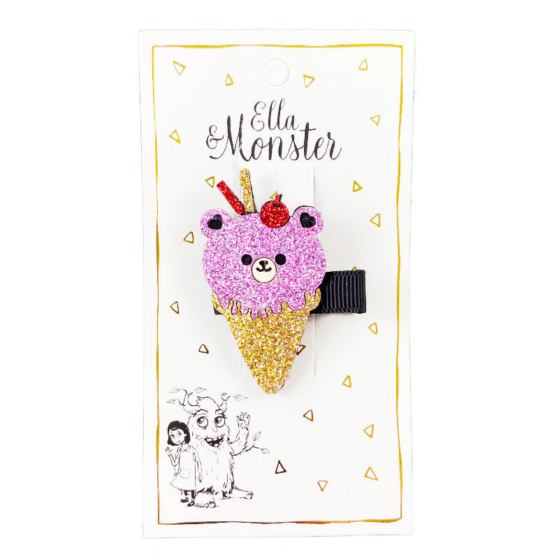 Ella & Monster Haarclip Funny Ice Cream lila