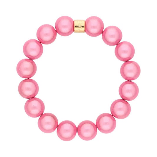 Magic Pearl Hibiskus Perlenarmband - gold