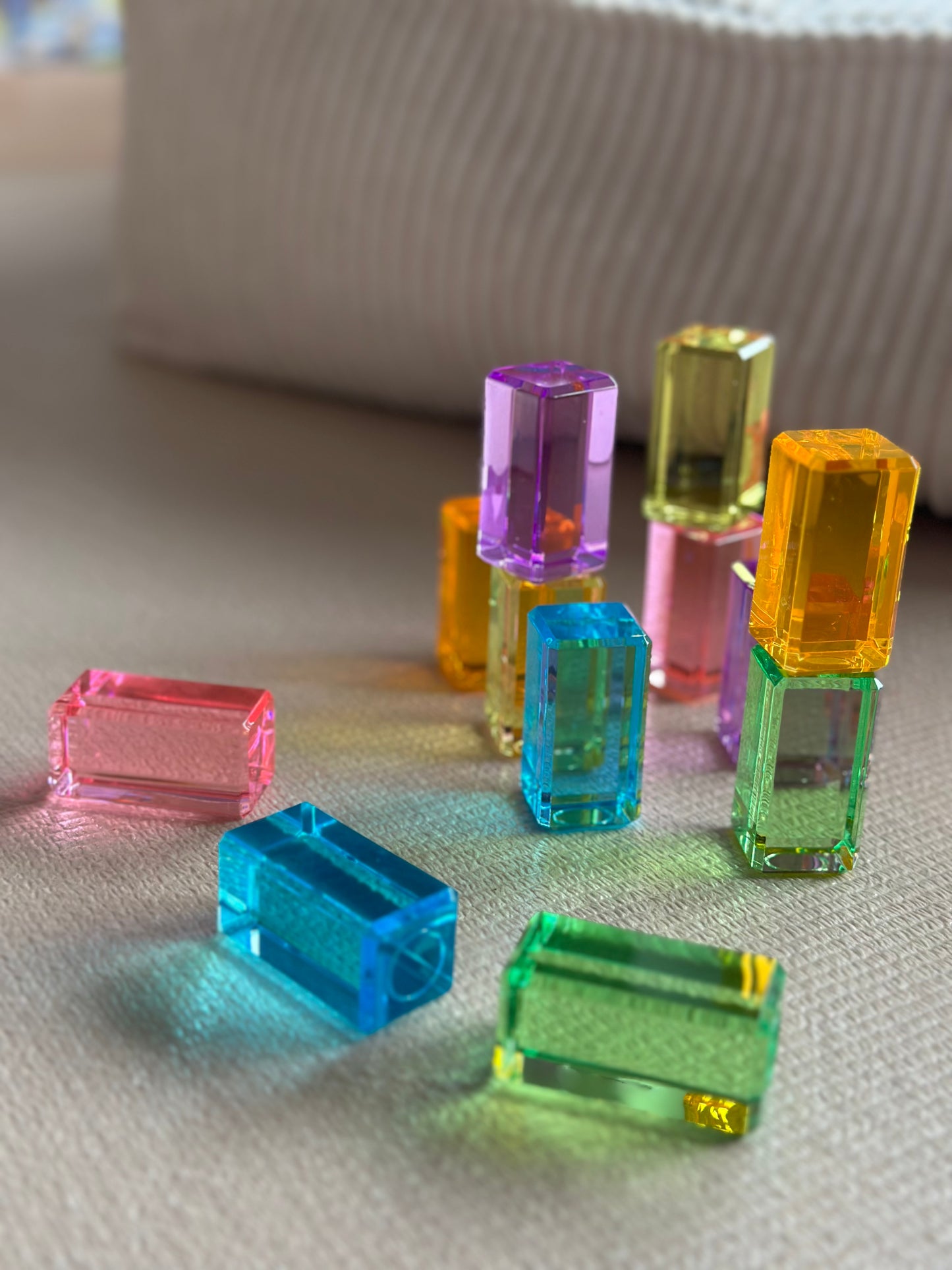 bauspiel Lichtbauquader pastell 12 Teile
